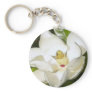 Magnolia White Keychain
