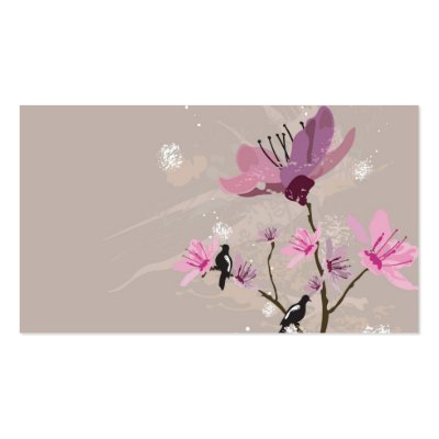 Magnolias Profile Card Business Card Templates by coconutpie