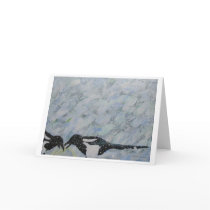 Magpies Blank Note Card by Mark Ea...