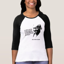 Mahatma Gandhi Animal Rights Ladies T-shirts