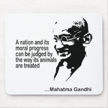 Mahatma Gandhi Animal Rights Mouse Mats