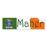 Maher Coat of Arms Flag Bumper Sticker bumper stickers