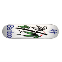 Mahjong Bamboo Suit,Red,Blue,Green,Black on White Skateboards