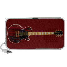 Mahogany Electric Metal Guitar Mp3 Speaker