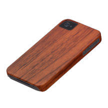 Mahogany Wood Print iPhone 4 Covers