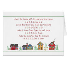 maid , janitorial or cleaning service Christmas Cards