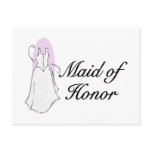 Maid Of Honor Dress Post Cards