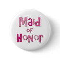 Maid of Honor Pink Brown buttons