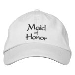 MAID OF HONOR WEDDING CAP embroidered hats