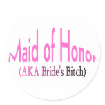Maid Of Honour (AKA Bride's Bitch Pink) stickers