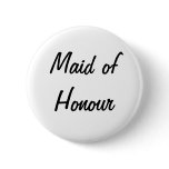 'Maid of Honour' Badge buttons