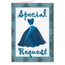 Maid of Honour BLUE and MAGENTA Gowns Cards