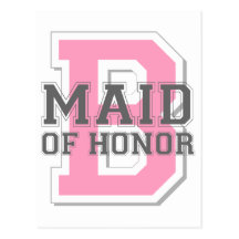 Maid of Honour Cheer Postcard