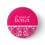 Maid of Honour Damask Button