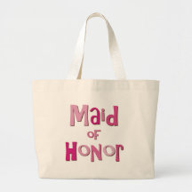 Maid of Honour Pink Brown Canvas Bags