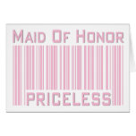 Maid of Honour Priceless Cards