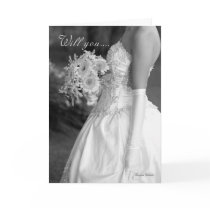 Maid of Honour, will you be my bridesmaid black an Cards