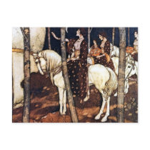 Maidens on White Horses Postcard