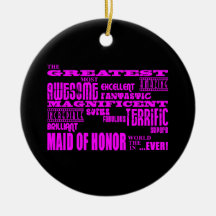 Maids of Honour Fun Gifts : Greatest Maid of Honou Christmas Ornament