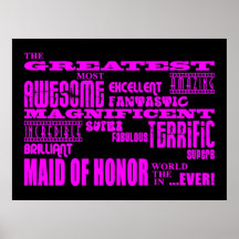 Maids of Honour Fun Gifts : Greatest Maid of Honou Posters