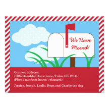 Mail Box We’ve Moved Card Personalized Invitation