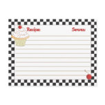 Mailable Cherry Cupcake Recipe Cards postcards