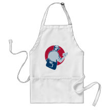 mailman postman deliver mail envelope retro apron