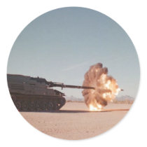 Main battle Tank Firing Round Sticker