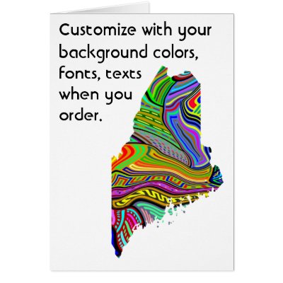 Maine Colourful Customise card how you like by JKdesigns