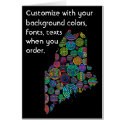 Maine Colourful Customise card how you want it