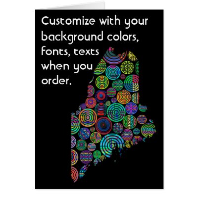 Maine Colourful Customise card how you want it by JKdesigns