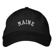 Maine State Embroidered Baseball Cap