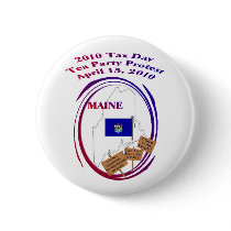 Maine Tax Day Tea Party Protest Button