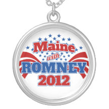 Maine with Romney 2012 Personalized Necklace