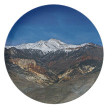 MAJESTIC EARLY SPRING MOUNTAIN LANDSCAPE PARTY PLATES