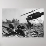 Major Crandall's UH-1D Helicopter in Vietnam War Print