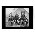 Major H.W. Sawyer and Staff at Camp Stoneman 1865 cards