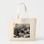Major League Puppy Tote Bags