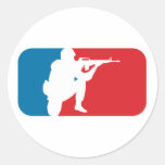 Major League Soldier Round Sticker