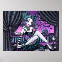 "Makayla" Gothic Fairy Tea Party Poster posters