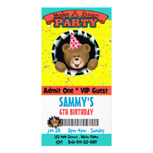 Make a Bear Party Invitation Personalized Photo Card