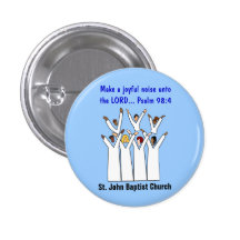 Make A Joyful Noise Christian Button