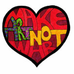 Make Art Not War Keychain photo sculptures