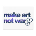 Make Art, Not War postcards