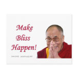 Make Bliss Happen! - Dalai Lama postcards