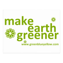 make earth greener post card