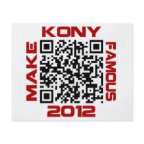 Make Kony Famous 2012 Video QR Code Joseph Kony Flyers