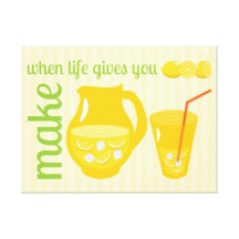 Make Lemonade Stretched Canvas Prints