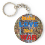 Make LOVE Not WAR 1960's 1970's keychains