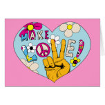 Make Love Not War ~ 60s Hippie Peace Sign cards
